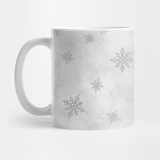 Silver Snowflakes Christmas Pattern Mug